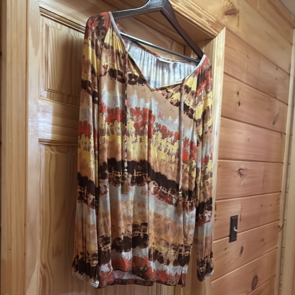 Multicolor Tie-Dye Long Sleeve Top